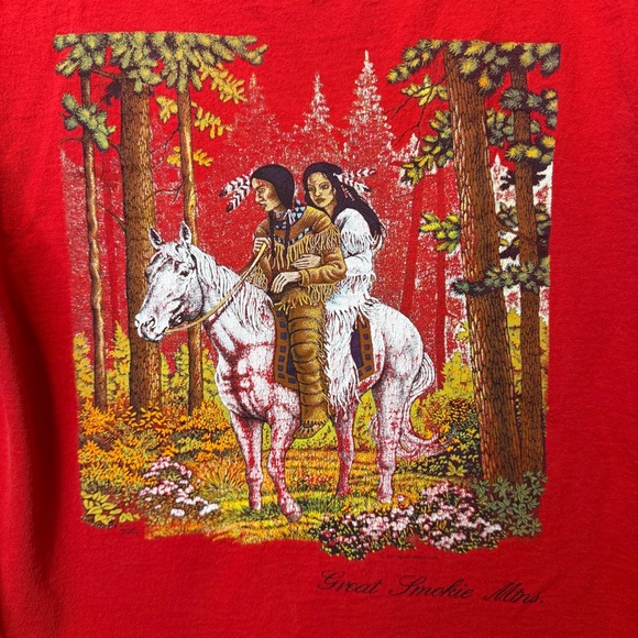 Vintage Great Smoky Mountains Graphic Tee Santa Cruz USA M - Picture 2 of 7